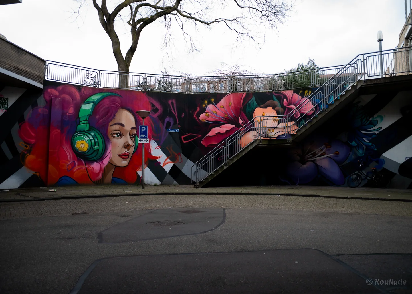 Cover Graffiti muur met trap in Zoetermeer